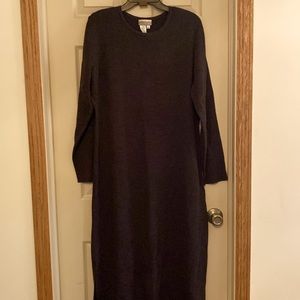 Long sleeved Sweater dress in blackish grey by Coldwater Creek